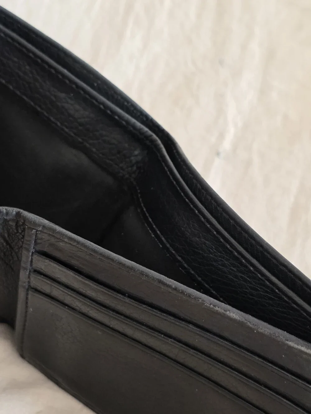 Vintage Coach Black Leather Bifold Wallet